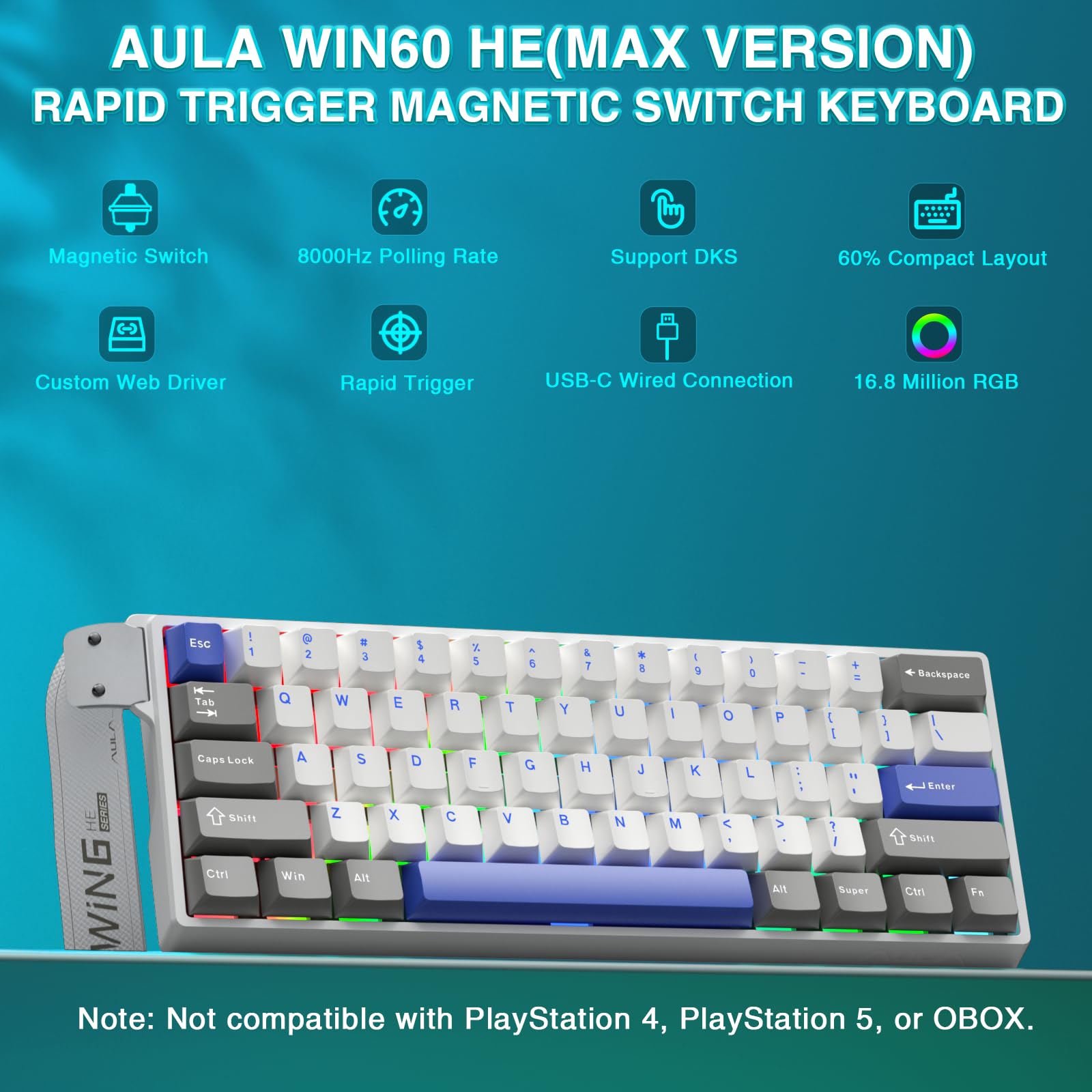 Amazon | AULA WIN60 HE MAX - 60%メカニカルゲーミングキーボード